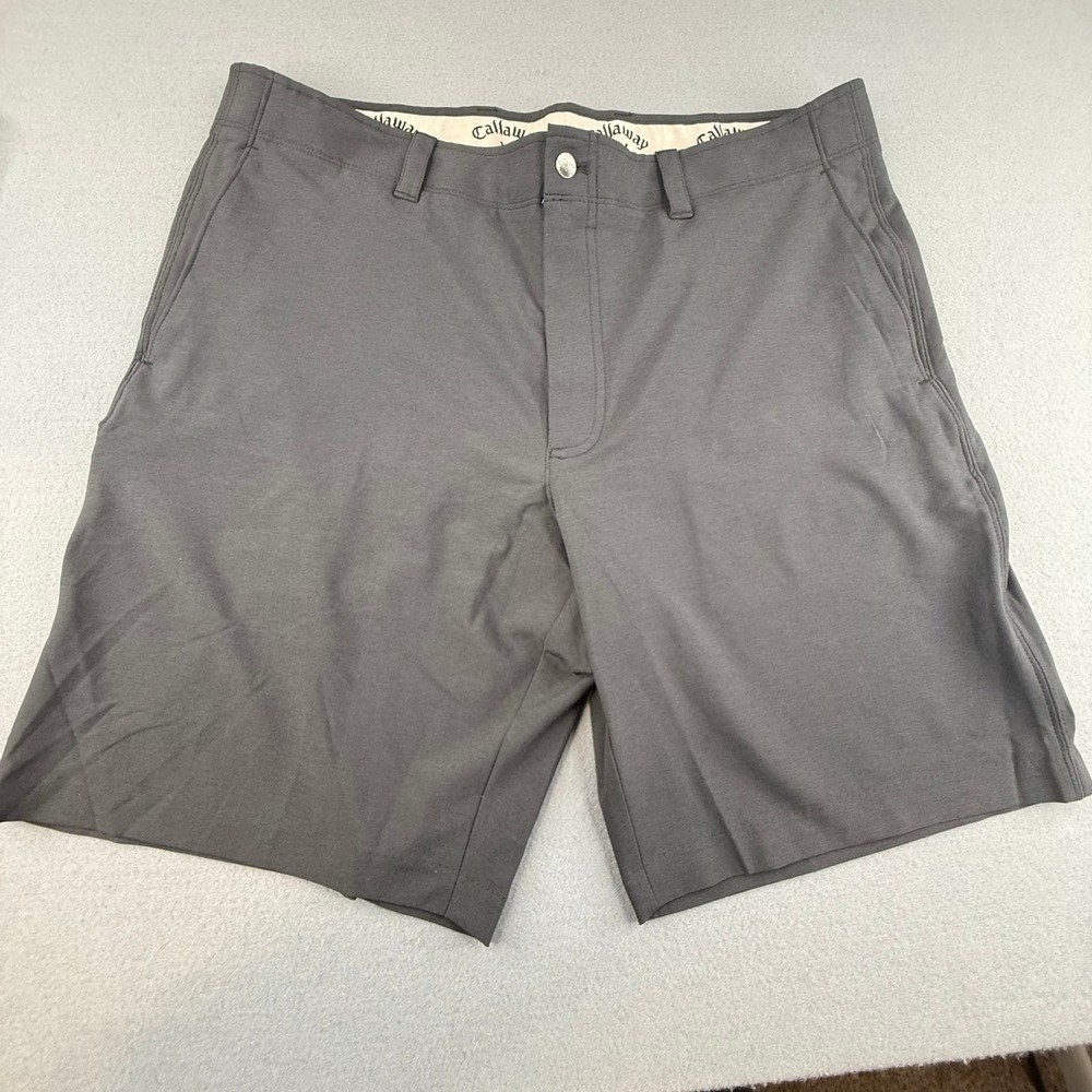 Callaway Golf Shorts Mens 36 Grey‎ Performance Stretch Flat Front CGBSE0T7